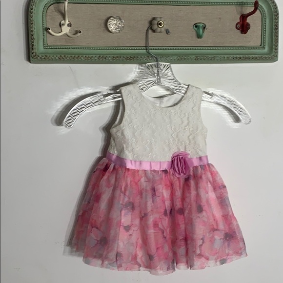 Children’s place pink floral party dress A line girls 12-18 months - Picture 1 of 5